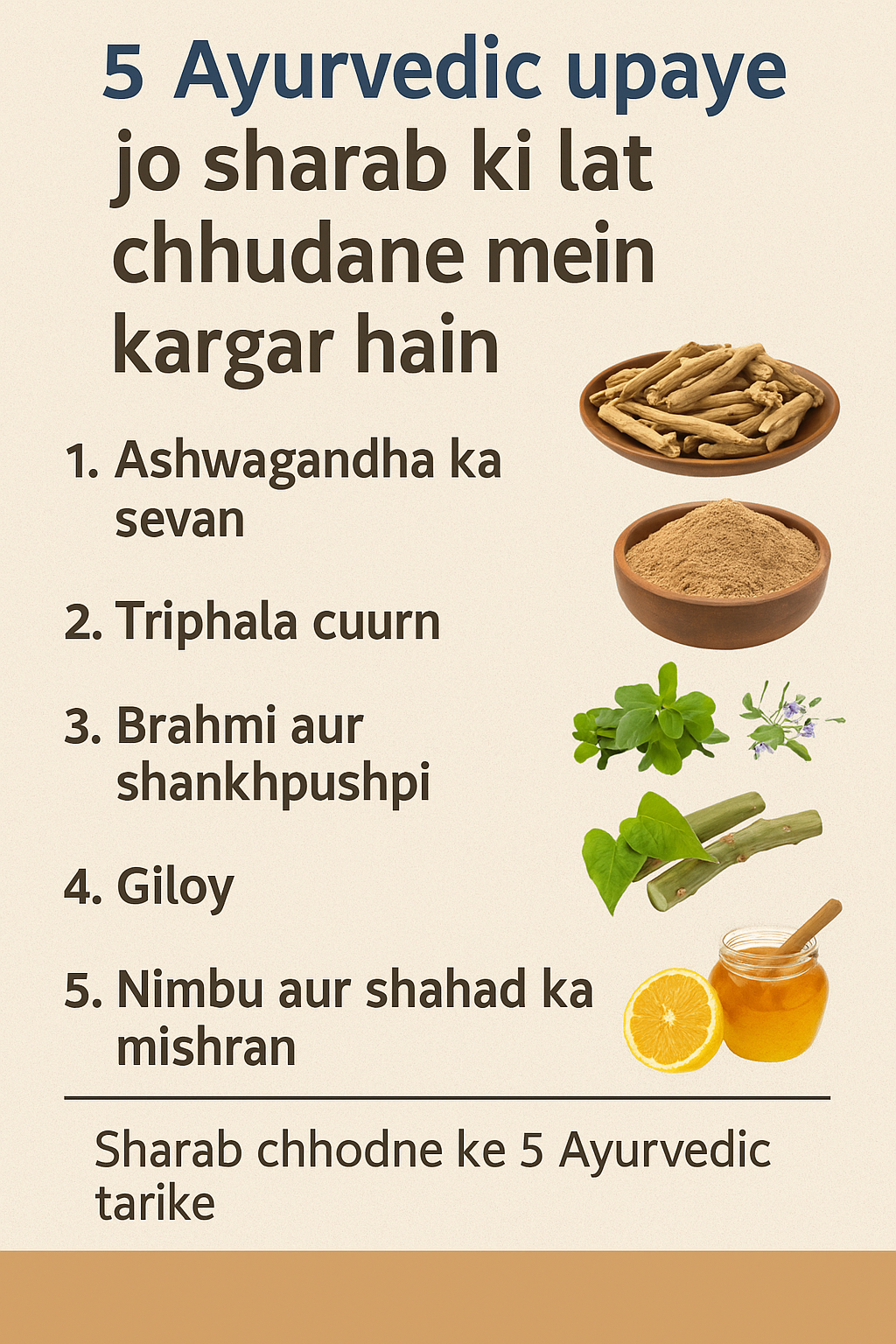5 आयुर्वेदिक उपाय जो शराब की लत छुड़ाने में कारगर हैं।